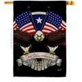 Patio Trasero 28 x 40 in. God Bless America Star & Stripes Vertical House Flag with Double-Sided Banner Garden PA3921962